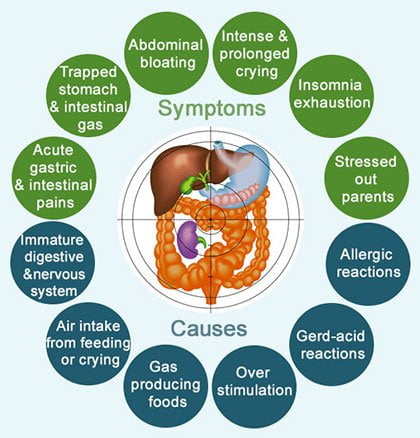 gas bloating symptoms causes pain abdominal flatulence gi conditions belching